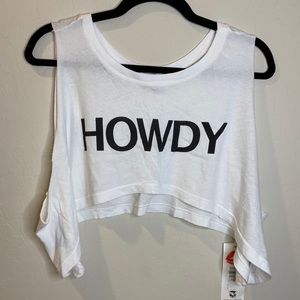 Wildfox Howdy Crop Tank Top